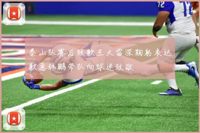 泰山队赛后致歉王大雷深鞠躬表达歉意韩鹏带队向球迷致敬